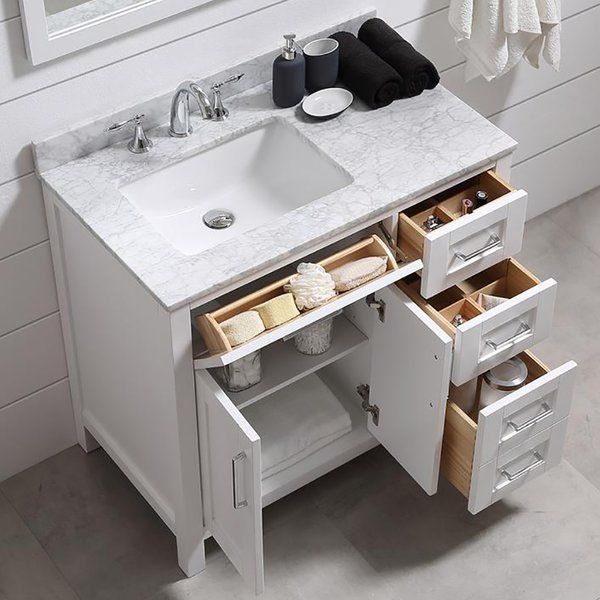 Tahoe 36" Single Bathroom Vanity Set with Mirror | Small bathroom .