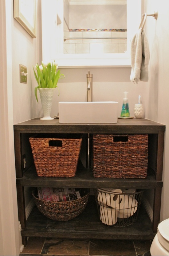 DIY Bathroom Vanity Storage Ide