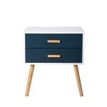 Shop Solid Wood Legs Bedside Table with Drawers Nightstand for .