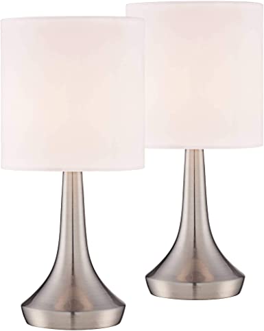 Zofia Modern Small Accent Table Lamps 13" High Set of 2 Touch On .