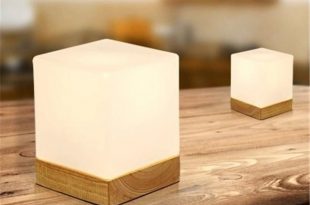Stylish small bedside touch lamps for you 2019 Creative Ice Cube .