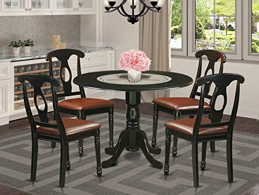 Amazon.com: 5 Pc Dinette Table set - Small Kitchen Table and 4 .