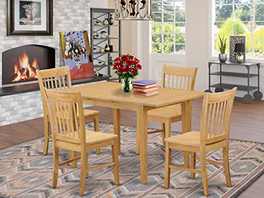 Amazon.com: 5 Pc dinette set - Dining Tables for small spaces and .