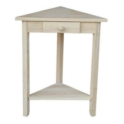 Small Corner Table Accent Wooden Bookshelf Home Office Display .