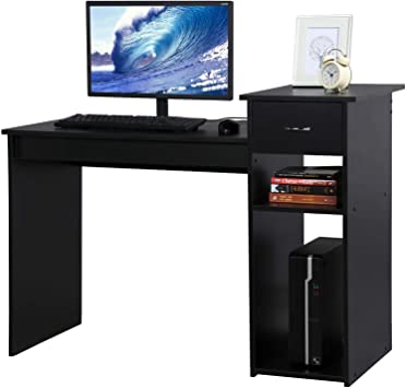 Amazon.com: Yaheetech Compact Computer Desk with Drawer and .