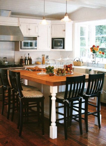 Take a Seat at the New Kitchen-Table Island | Kitchen island table .
