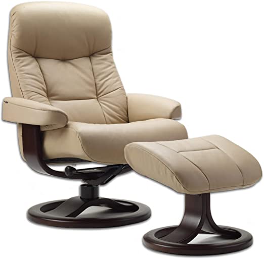 Amazon.com: Fjords Muldal Small Leather Ergonomic Recliner Chair .