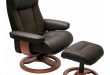 Scansit 110 Ergonomic Leather Recliner Chair + Ottoman .