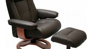 Scansit 110 Ergonomic Leather Recliner Chair + Ottoman .