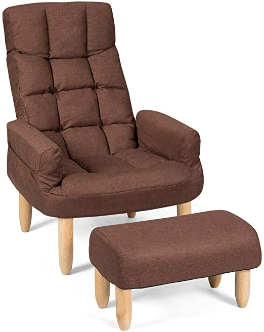 Amazon.com: Giantex Folding Lazy Sofa Chair w/Ottoman, Thick .