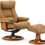 Amazon.com: Fjords Regent Small Leather Recliner Chair and Ottoman .