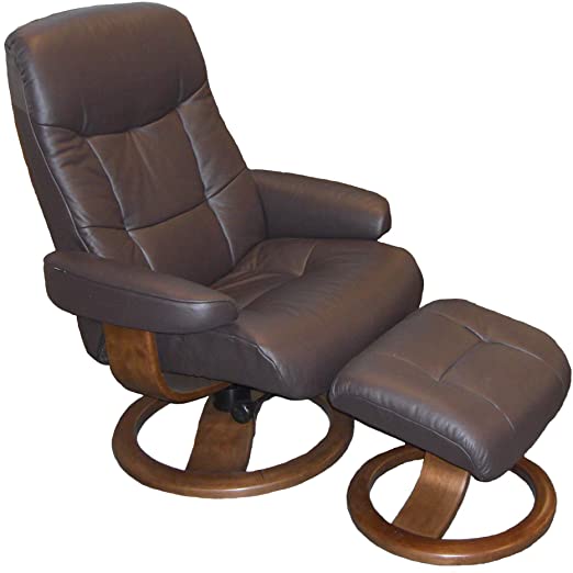 Amazon.com: Fjords Muldal Small Leather Recliner Chair with .