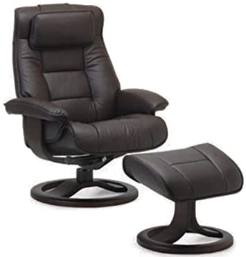 Amazon.com: Fjords Mustang Small Leather Recliner Chair and .