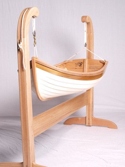 Traditional boat builders baby cradle | Baby cradle, Wooden cradle .
