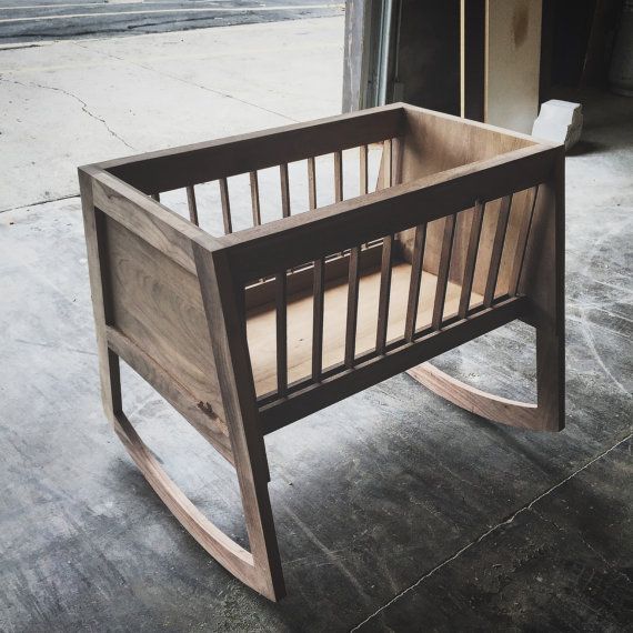 Homemade bassinet | Baby rocking crib, Baby cradle wooden, Wooden .