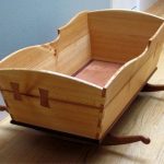 Custom wooden rocking cradle: for commission. | Wooden cradle .