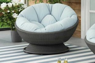 Rattan Swivel Cuddle Chair Patio Woven Outdoor Deck Snuggle Lounge .