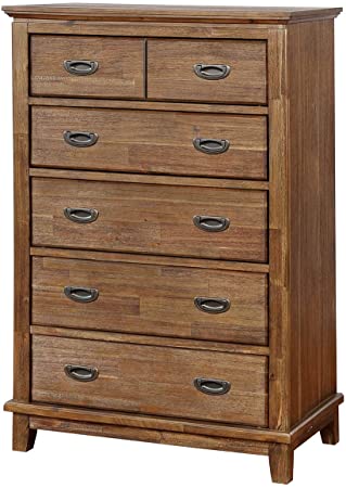 Amazon.com: Furniture of America Five Drawer Solid Wood Chest with .