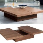 Square wood coffee table with storage | Square wood coffee table .