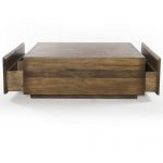 Duncan Reclaimed Wood Square Storage Coffee Table 42 | Zin Ho