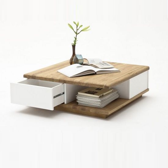 Wooden Coffee Table, Storage, Oak, Furnitureinfashion UK (With .
