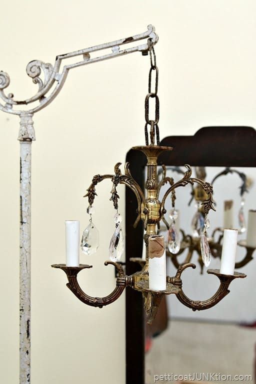 How To Display A Vintage Chandelier - Petticoat Junktion | Floor .