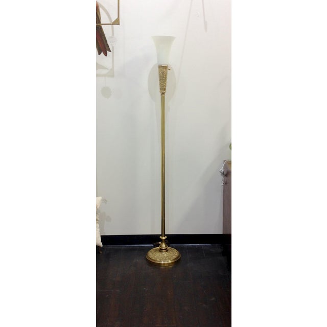 Brass Stiffel Torchiere Floor Lamp | Chairi