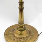 vintage torch flame solid brass torchiere floor lamp, original .