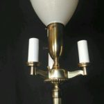 Stiffel Floor Lamp Torchiere Mogul Mid-century Brass Pole-switch .