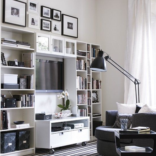 Storage solutions for small spaces | Ideal Home | Living room .