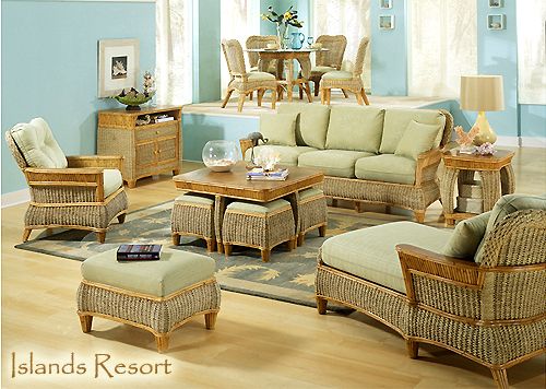 Rattan and Wicker Living Room Furniture Sets | Living Room Chairs .