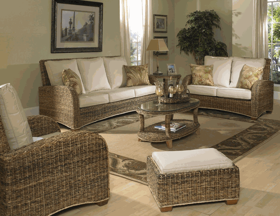 Seagrass #Furniture Set: St. Kitts Set of 4 | #beige #sunroom .