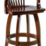 Wood Swivel Bar Stools with Arms - The "Federal" | Wooden bar .