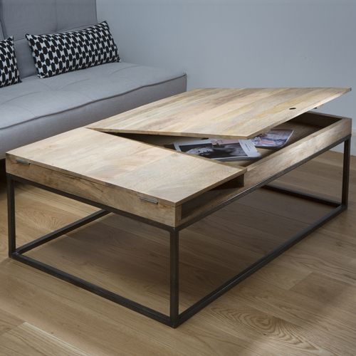 Table basse en bois et métal Double Zéro Guibox - Table Basse .