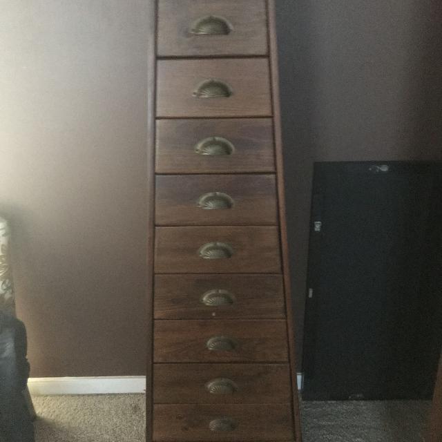 Find more Pier 1 Pyramid Tall Dresser/lingerie Chest for sale at .