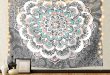 Amazon.com: Blue Lotus Floral Mandala Tapestry Wall Hanging .