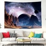 Amazon.com: Utopone Space Wall Tapestry Blue Galaxy Star Tapestry .