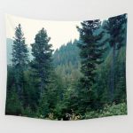 Tree tapestry, woods nature wall tapestry, forest tapestry wall .
