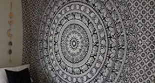 Amazon.com: Marubhumi Tapestry Wall hangings Black and White .