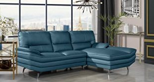 Amazon.com: Divano Roma Furniture Living Room Leather Sectional .