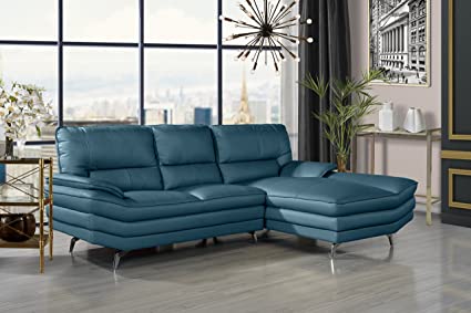 Amazon.com: Divano Roma Furniture Living Room Leather Sectional .