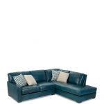 Shariah Teal Leather Right Chaise Section