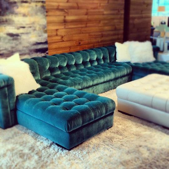 Mother huge chesterfield sofa in great aqua color and with nice .