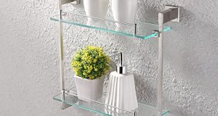 Amazon.com: KES Bathroom Glass Shelf 2 Tier 16-Inch Tempered Glass .