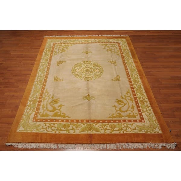 Shop Thick Pile Aubusson Hand-Knotted 100% Wool Oriental Area Rug .