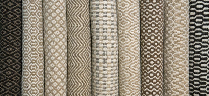 Patterned Thick Woven Wool Rugs - Organic and Healthy, In