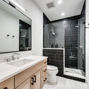 75 Beautiful Black Tile Bathroom Pictures & Ideas - September .
