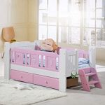 Amazon.com: DUWEN Cot Bed Solid Wood Children's Bed Multifunction .