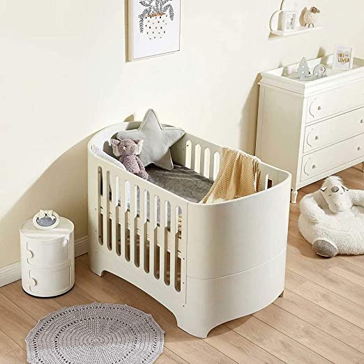 Amazon.com: DUWEN Cot Bed Solid Wood Multifunction European Baby .