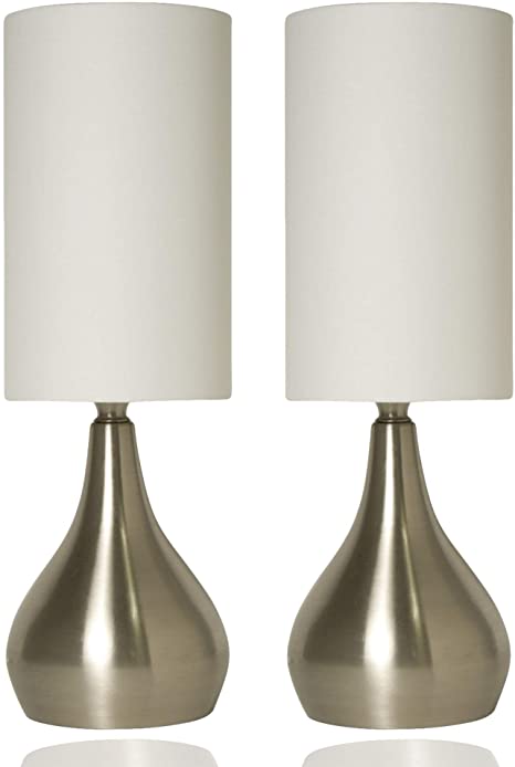 Light Accents Touch Table Lamp Set - 18" Tall with 3-Stage Touch .